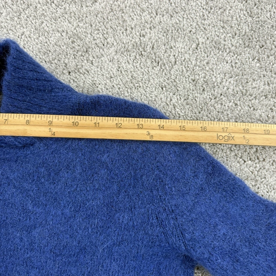 Suéter Mohair De Colección Y2K Express Marca Mundial Para Mujer M Hecho en Italia Recortado Preppy Foto 3 de 4