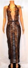 NTW 398 Victoria's Secret Designer Collection Lace  Silk Slip gown sz M