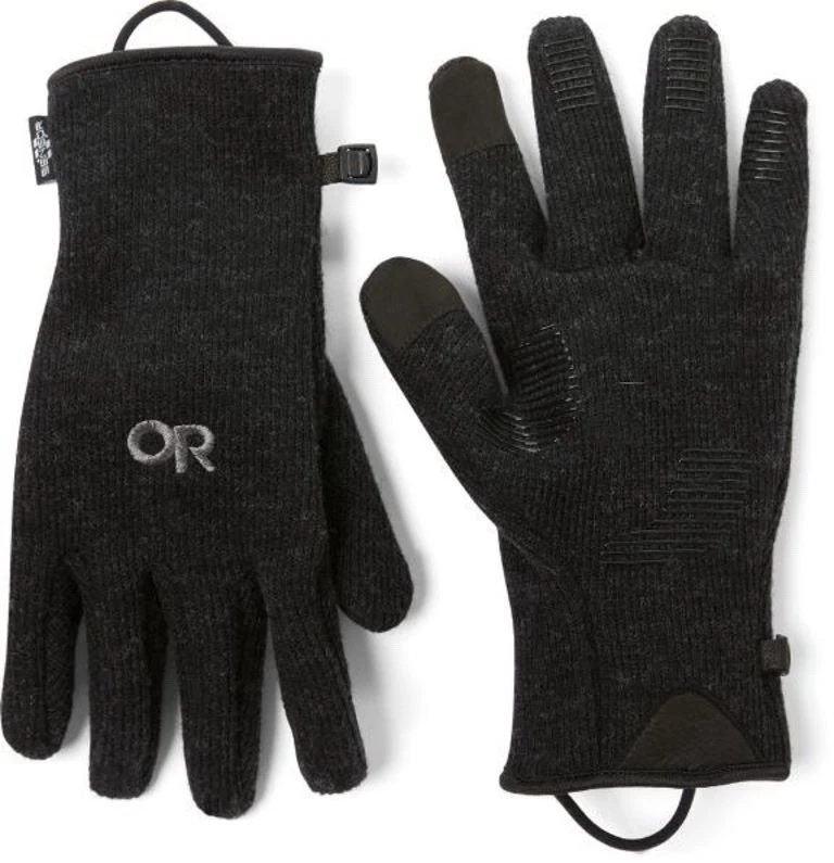 OUTDOOR RESEARCH - Flurry Sensor Gloves - XL - Black - Wool - Touch Screen - $60