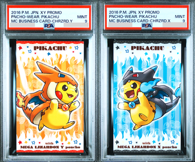 PSA 9 Pokemon Poncho Pikachu Charizard X Y Promo Japanese Business
