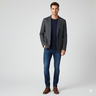 FINISTERRE London PP HL Blazer Jacket Mens Size 50 7R Charcoal