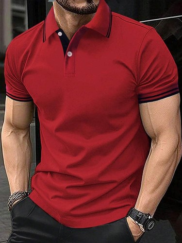 Camisa De Moda Polo Para Hombre Camisetas Manga Corta Deporte De Verano Elegante - Picture 7 of 16