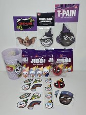 Jack In The Box Jibbis Bag Charm Complete Set Of 4, Plus Limited Items Bundle.