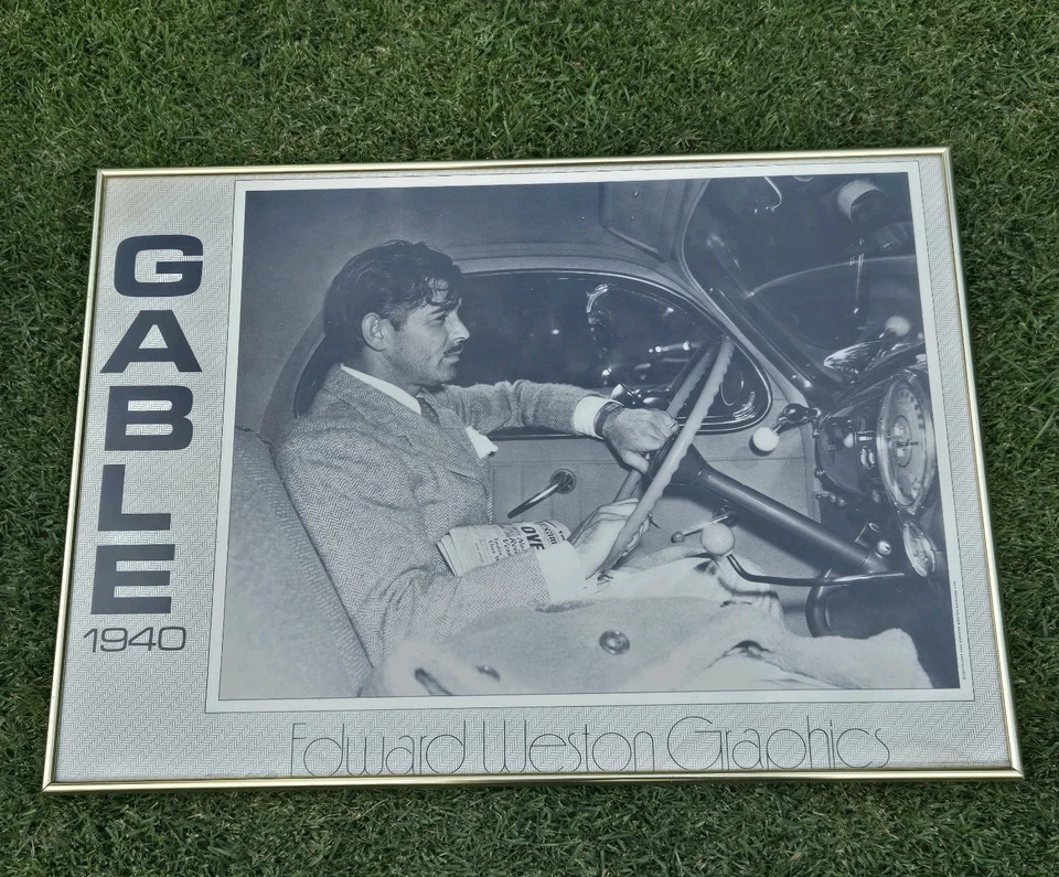 Clark Gable Driving Edward Weston Graphics Framed Poster Print - Image 2 of 4