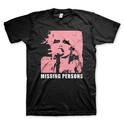 Men's Missing Persons Dale Pink T-shirt Large Black