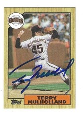 Signed TERRY MULHOLLAND San Francisco Giants 1987 Topps Card #536 w/COA