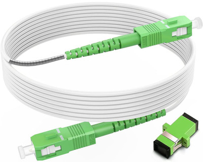 (1.6Ft/0.5M) SC/APC to SC/APC Fiber Optic Internet Cable, Armored Fiber Patch Ca