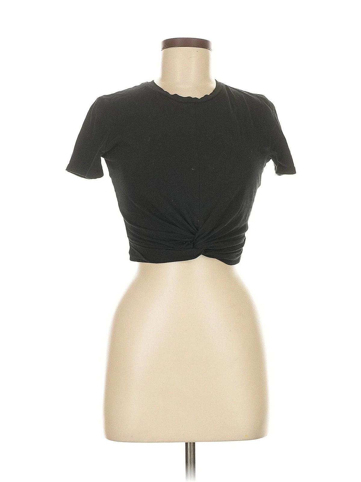 Zara Women Black Short Sleeve Top M