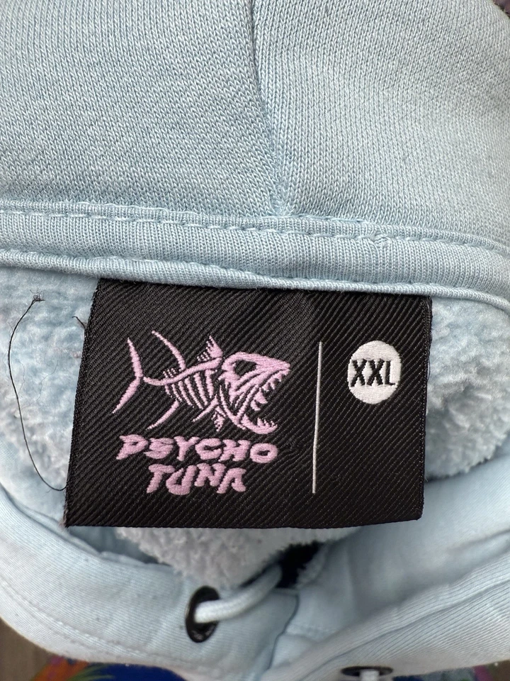 Psycho Tuna Men’s Blue Hoodie Size XXL - Image 2 of 4