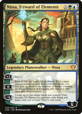 Nissa, Steward of Elements #224 (NM) C20 MTG