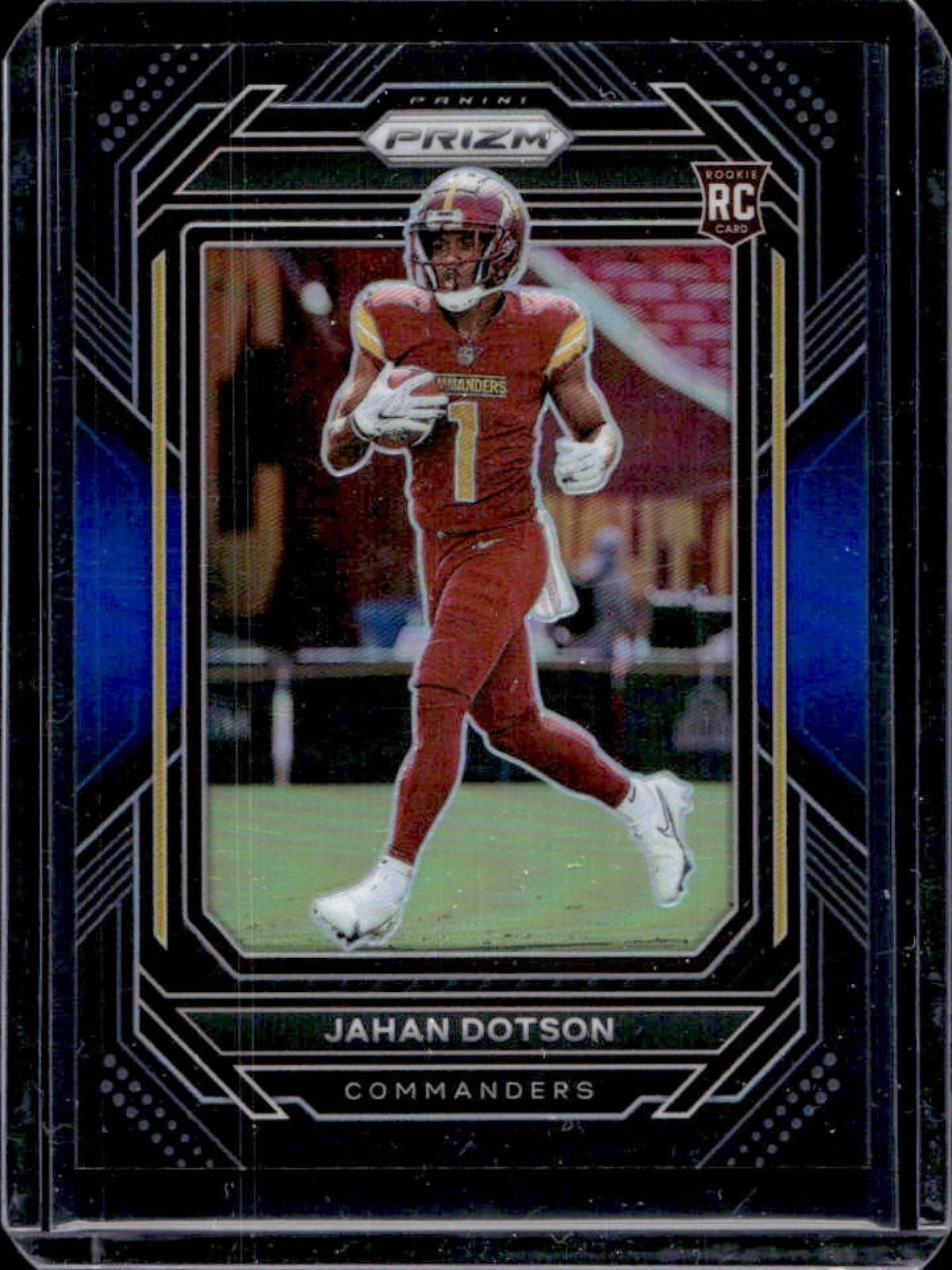 2022 Chronicles Jahan Dotson Prizm Black RC Blue Rookie #/25 Commanders