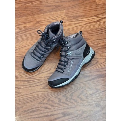 Columbia Omni-Heat Waterproof Hiking Boots Mens 10 Grey Black YM0729-052