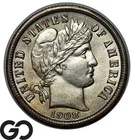 1908 Barber Dime, Super Nice Solid Gem BU++
