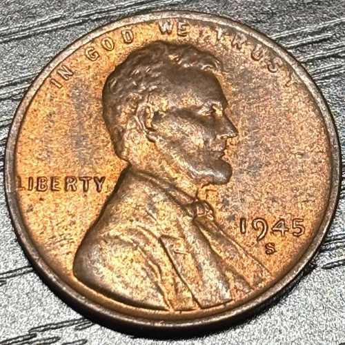 1945-S Lincoln Cent • WOODY TONED BU+ Uncirculated to AU • San Francisco RARE