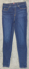 Spanx Jeans Womens Pull On Skinny Ankle Blue Denim Dark Wash Stretch SZ Medium