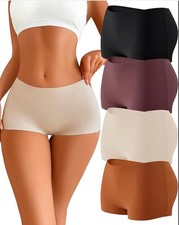 Women's Seamless Boyshort Panties No Show Stretch Boxer Brief Underwear