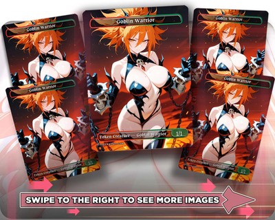 Goblin Warrior (3) - 5x Waifu Tokens Custom Cards