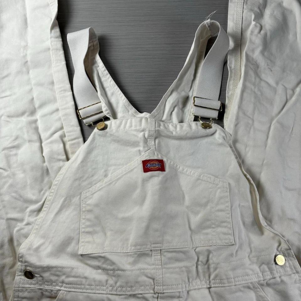 Mono Dickies para hombre 36x32 blanco pintor babero ropa de trabajo Sherwin-Williams 8953 Foto 2 de 4