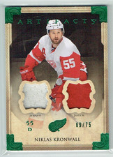 13-14 UD Upper Deck Artifacts  Niklas Kronwall  /75  Jersey--Patch