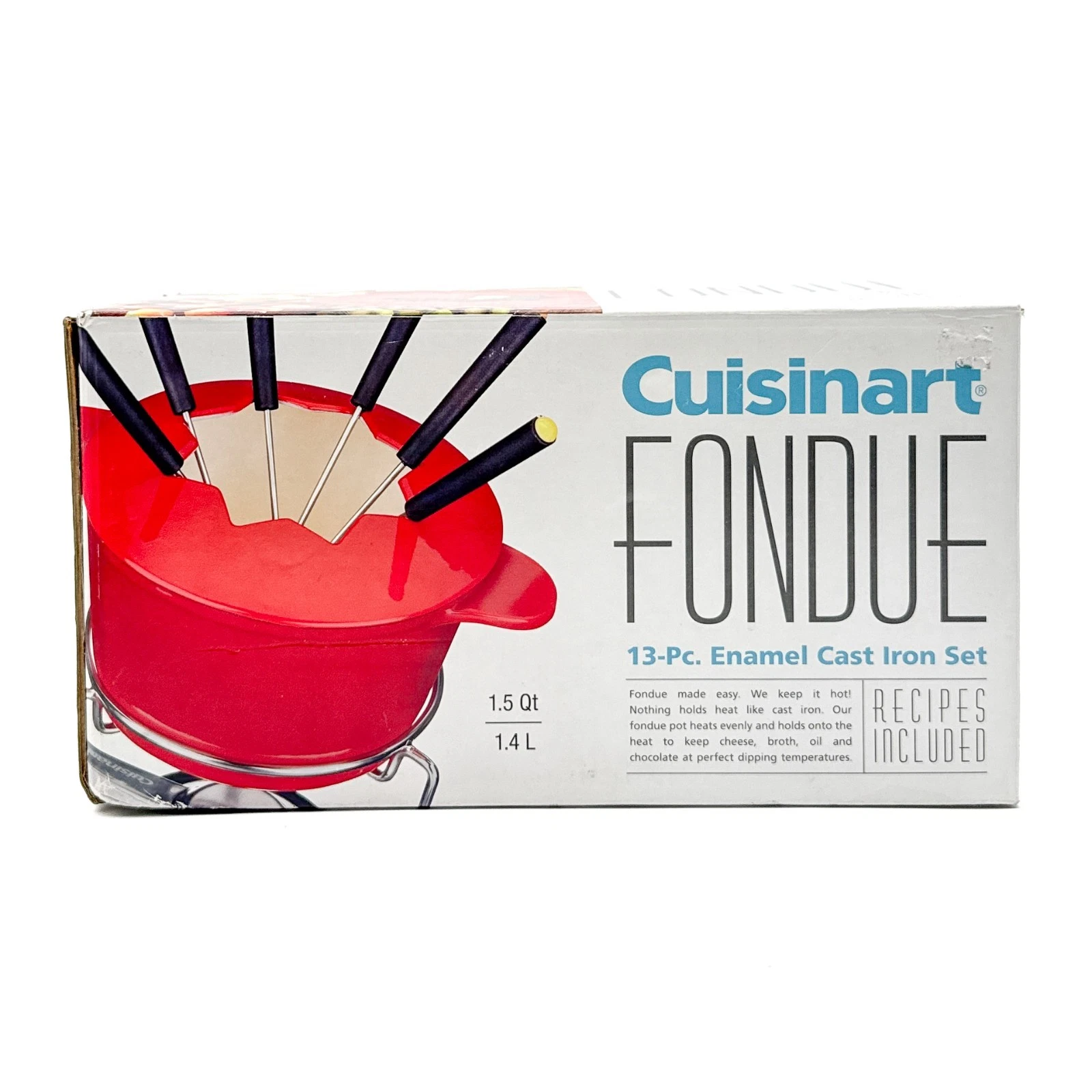 Cuisinart 13-pc. Enamel Cast Iron Fondue Set FP-115R Red
Opens in a new window or tab