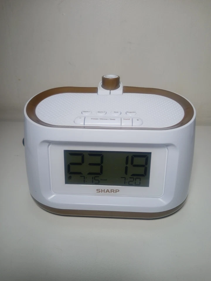 Sharp Projection Alarm Clock SPC585 Soothing Nature Sleep Sounds Dual Power NOB - Image 2 of 4