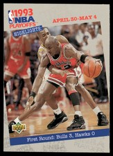 1993-94 Upper Deck #180 First Round Bulls 3, Hawks NBA Basketball