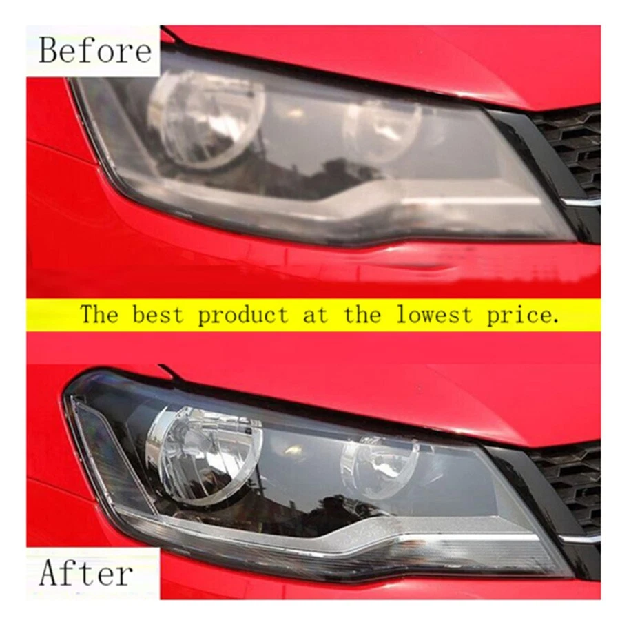 Removing Car Headlight Lens Haze Scratch Discoloration Restoration Kit USA Ship Foto 2 de 4