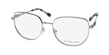 NEW MICHAEL KORS 3062 EYEGLASSES SILVER SQUARE 54-17-140 METAL  PLASTIC