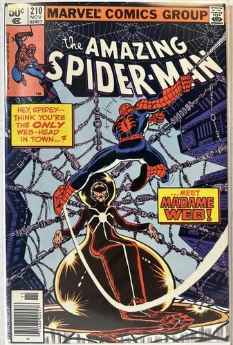 Amazing Spider-man #210 Bronze age Newsstand 1st Madame Wed Key *VF-*