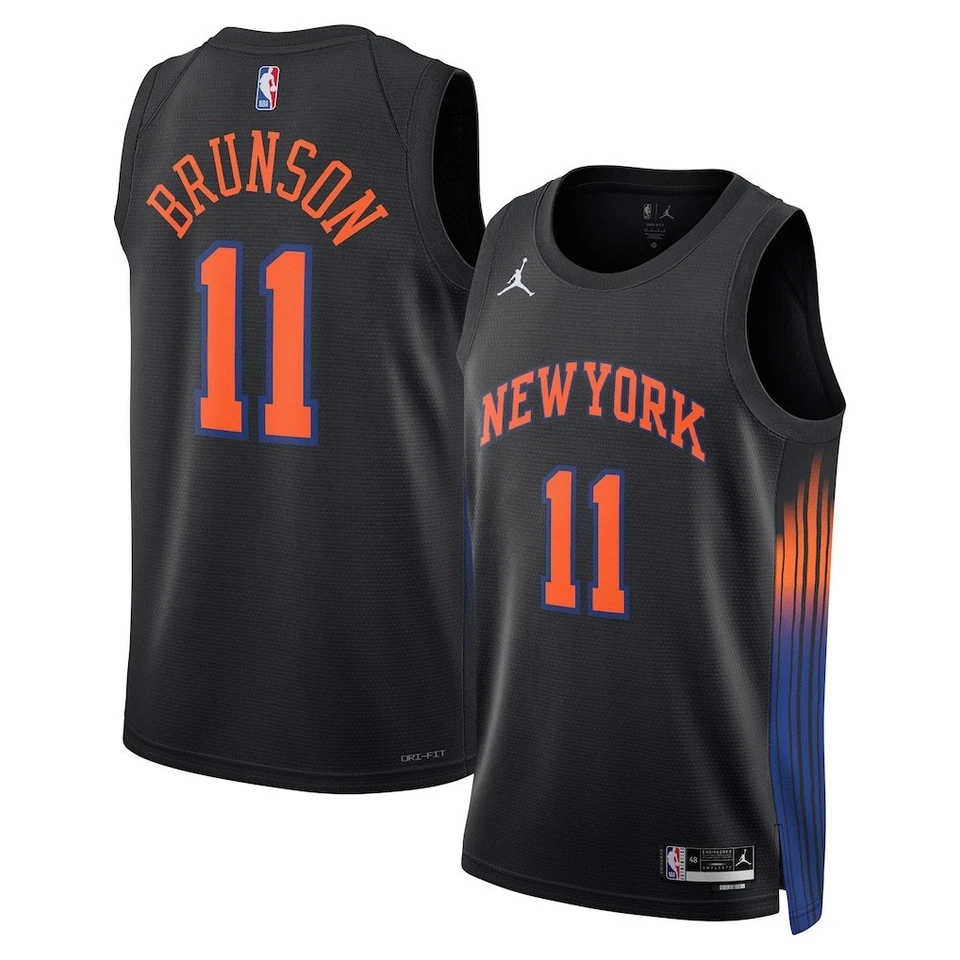 Camiseta deportiva para hombre New York Knicks Jalen Brunson Jordan Brand Swingman Edition Foto 2 de 3