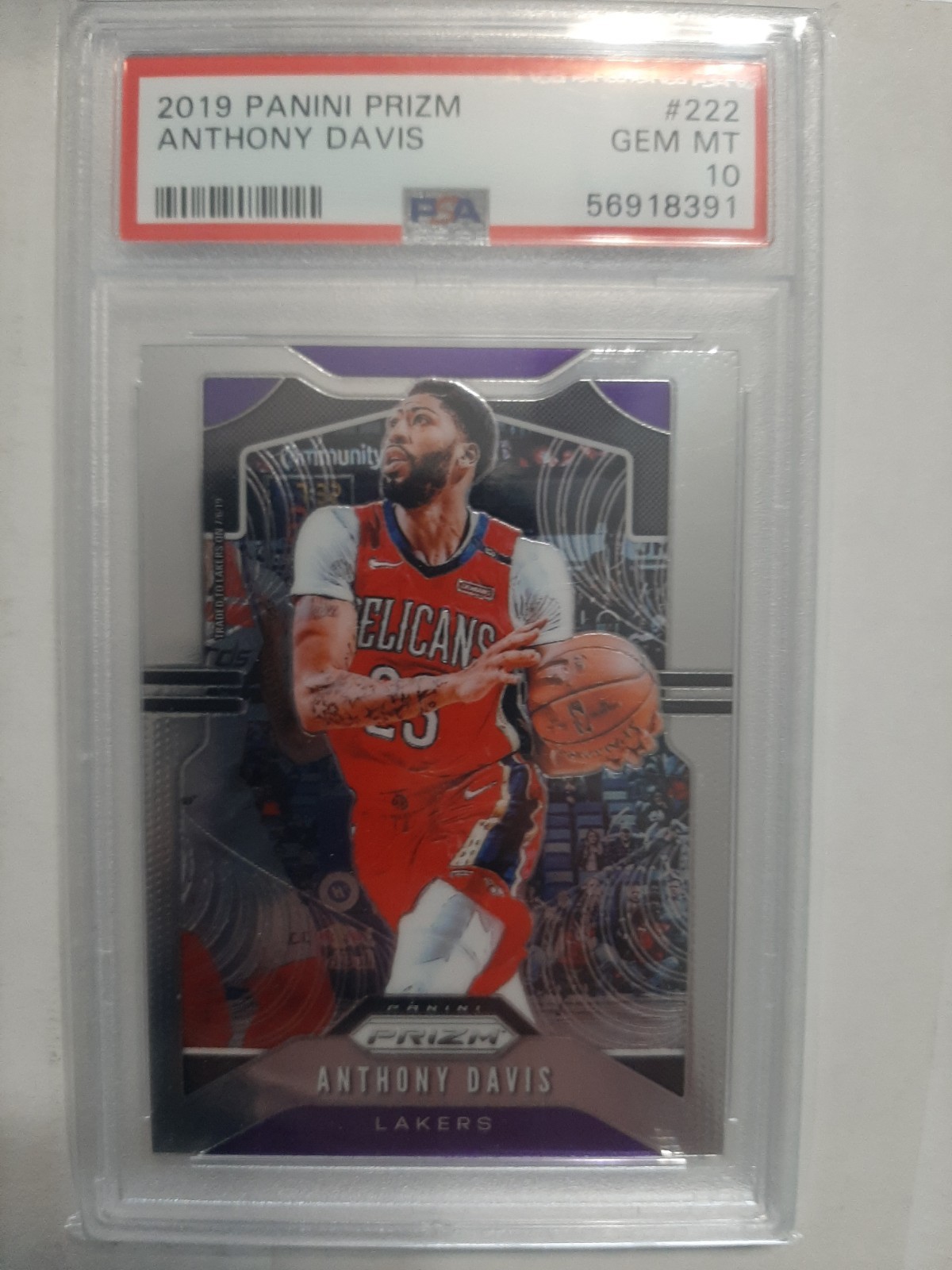 2019 Prizm Anthony Davis #222 PSA 10