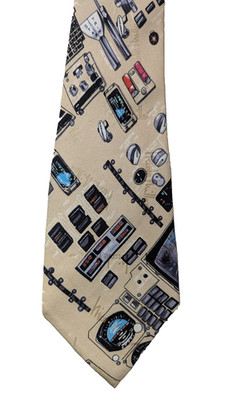 Vintage Nicole Miller Men's 100% Silk Tie - Pilot/Flight Simulator Print