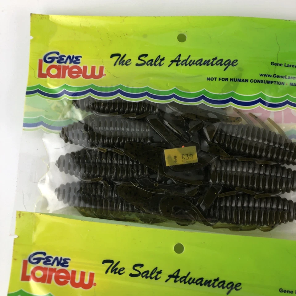 Gene Larew Lot Of 5 Open Packs - Biffle Bugs smoked silver orange pepper green - Image 4 of 4