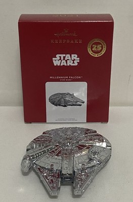 Star Wars MILLENNIUM FALCON 2021 Hallmark 25th Anniversary 100% METAL Ornament
