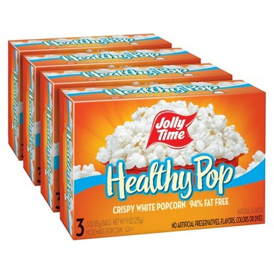 Healthy Pop Microwave Popcorn, Low Fat Gluten Free Non-GMO, 3oz Sharing Bag, ...