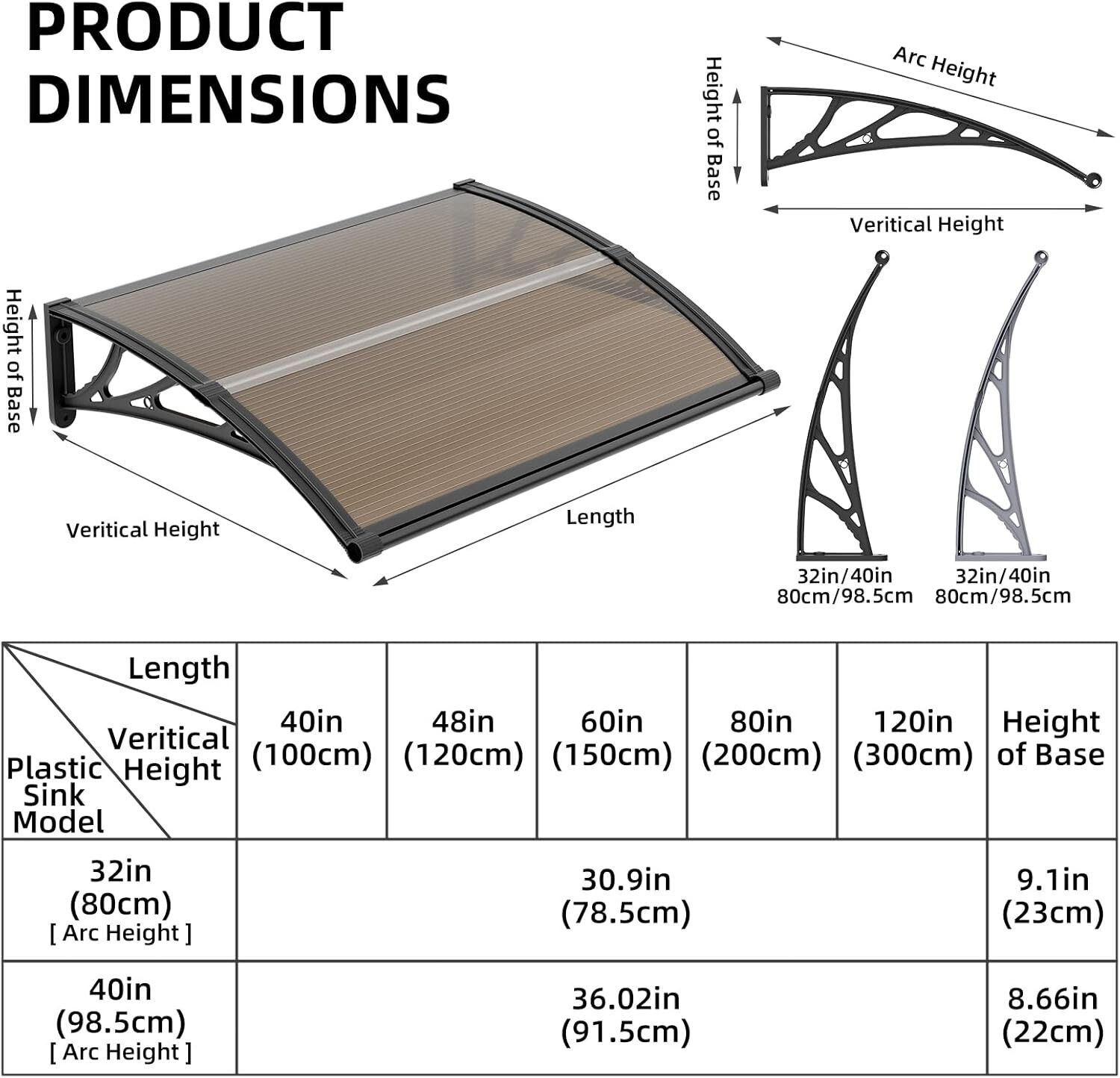 Polycarbonate Roof Cover W/ Large Sink