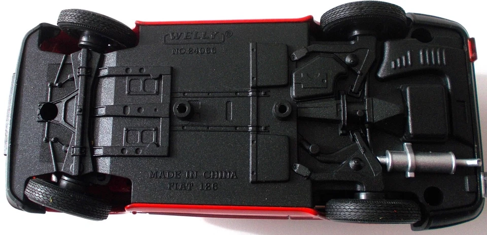 FIAT 126 WELLY 1/24 METALLO NO POLITOYS, CORGI, DINKY - Immagine 4 di 4