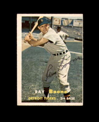 Ray Boone Signed Original 1957 Topps Detroit Tigers Autograph