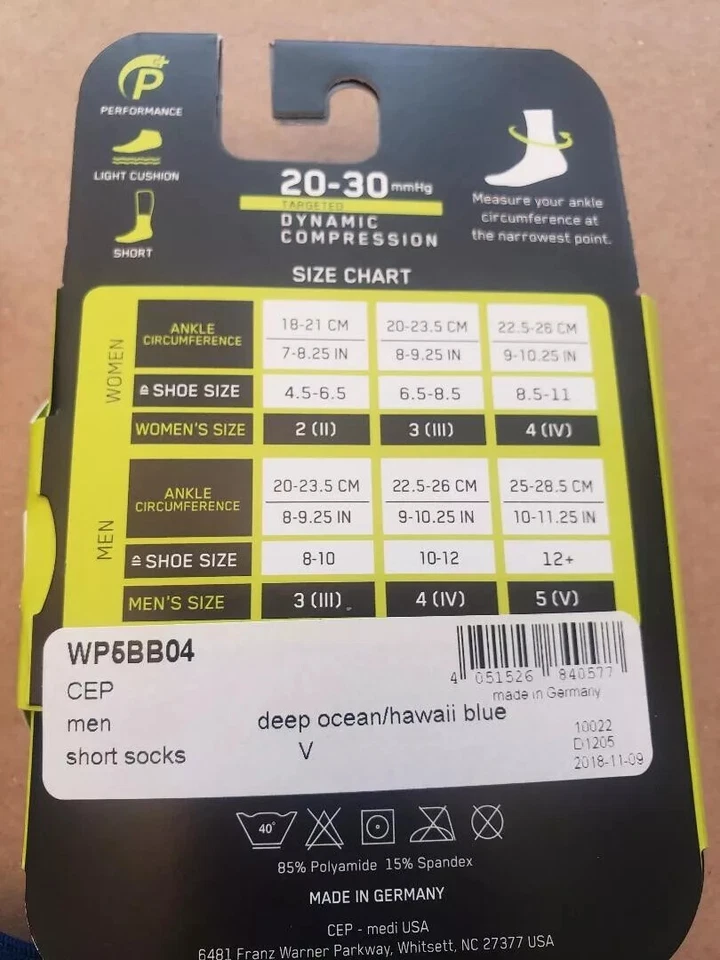 Calcetines cortos CEP para hombre dinámicos + calcetines de rendimiento para correr elige talla y color Foto 2 de 4