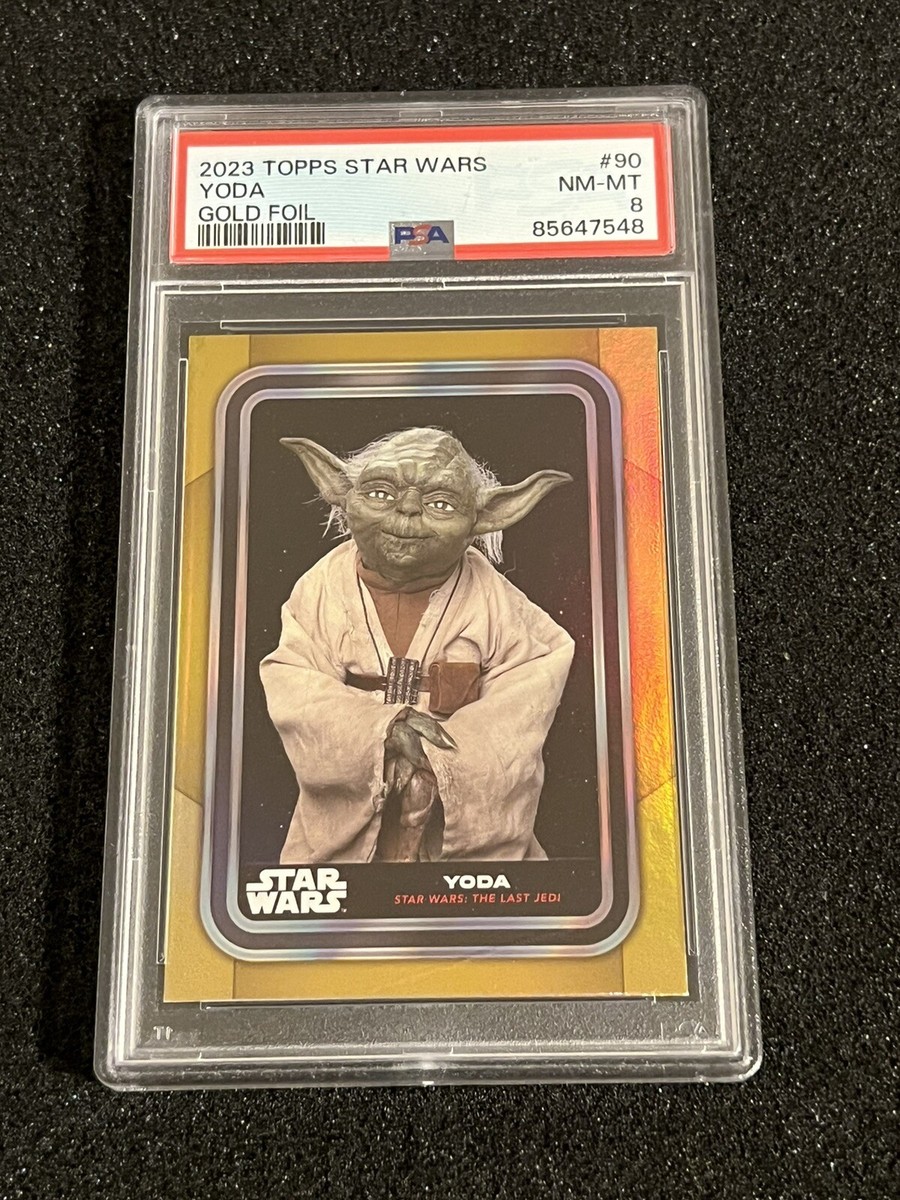 Yoda 2023 Topps Star Wars Gold Foil #90 PSA 8 Pop 2 With Only 2