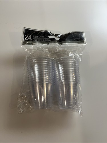 24 Shot Glasses Plastic Great for Catering, Parties special occasion NEW