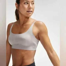 WHOOP 4.0 Any-wear Light Padded Seamless Bralette Taupe Smart Apparel Size Large