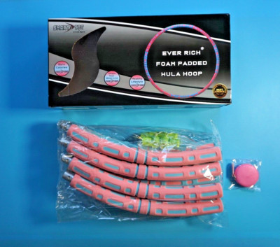 SMART PRO SPORTS by EVER RICH GEWICHTETER SCHAUMSTOFF GEPOLSTERTER HULA HOOP REIFEN BLAU/PINK ~ VERPACKT