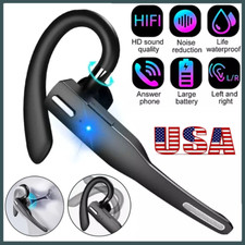 Trucker Wireless Headset Bluetooth 5.1 Earpiece Dual Mic Earbud Noise Cancelling