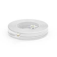 Phone Line Cord 100 Feet - Modular Telephone Extension Cord 100 Feet - 2 Cond...