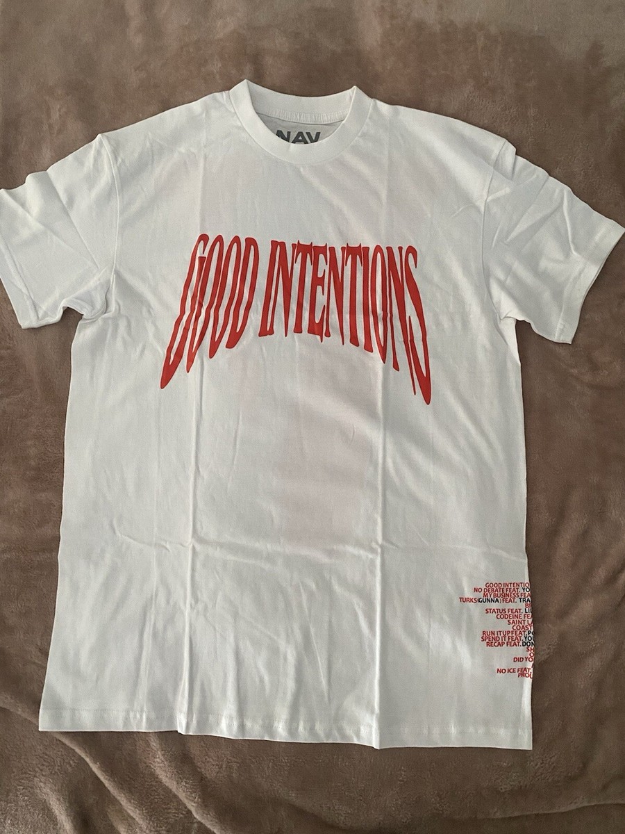 Mens Tshirt Vlone White And Red Shirt NEW VLONE X NAV GOOD