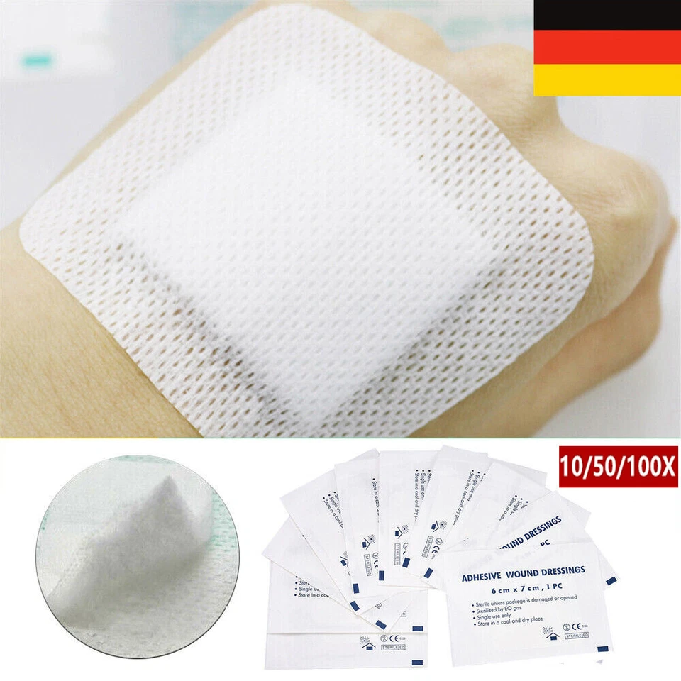 YANQUEENS 10-100 Stück Adhesive Wundverband Verband Steril Pflaster Erste Hilfe Bandagen
