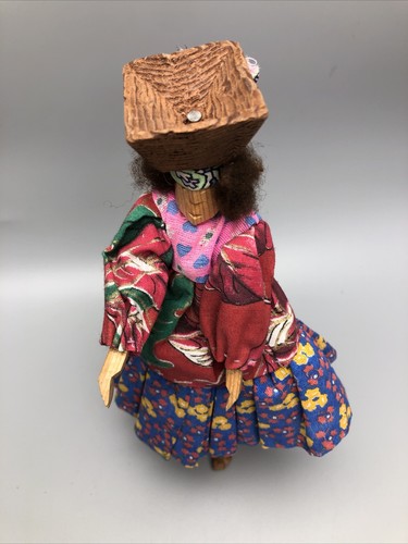 Rare Primitive Hand Carved Wooden Tarahumara Indian Dolls Man & Woman - Picture 3 of 10