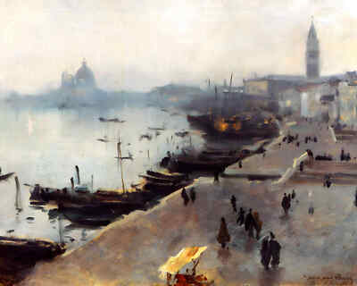 Venice in Grey Weather 1882 Painting by John Singer Sargent 8x10'' Art Print