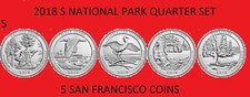 2018 S America the Beautiful Quarter 5 Coin Set Uncirculated *ON HAND*